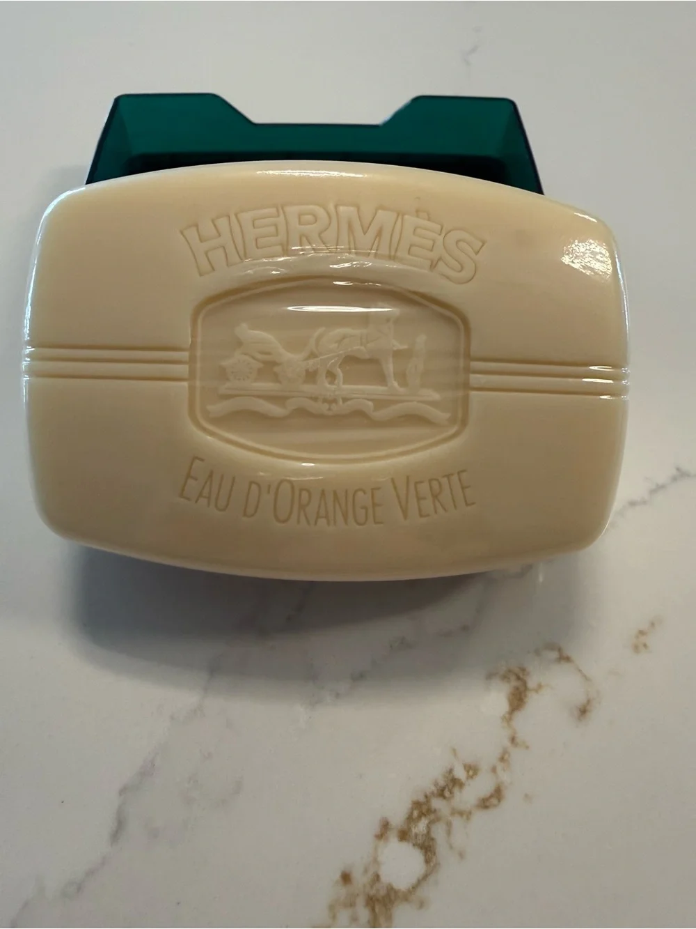 Hermès Green & Cream Eau d’Orange Verte Soap Set